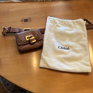 Beautiful authentic Chloe Paddington belt with attached little purse.